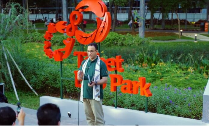 Gubernur DKI Anies Baswedan di Eco Park. Foto Istimewa