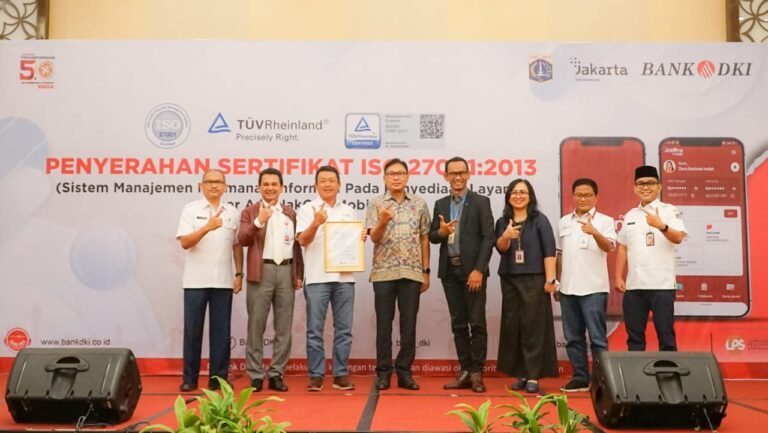 Bank DKI Terima ISO 27001:2013 untuk&nbsp;&nbsp;Penyediaan Layanan Super Apps JakOne Mobile