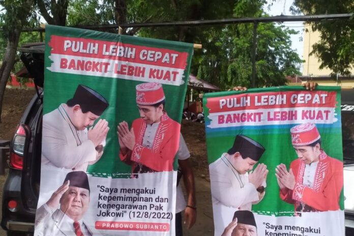 Spanduk Prabowo Subianto yang beredar di Banda Aceh, Rabu (21/9) | Foto: ANTARA/Rahmat Fajri