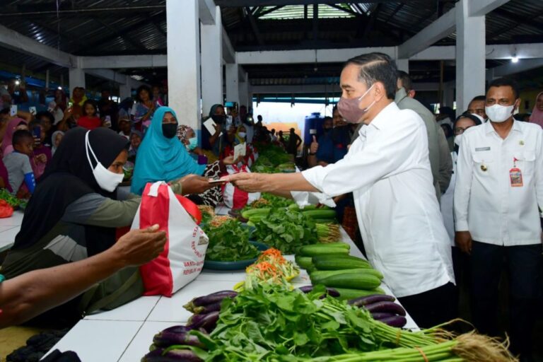 Kembali Lanjutkan Kunjungan Kerjanya di Maluku, Presiden Jokowi Bagikan Bansos