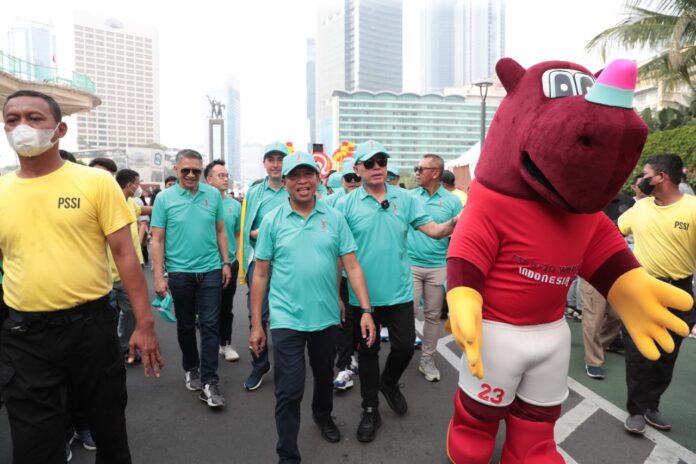 Menteri Pemuda dan Olahraga Republik Indonesia (Menpora RI) Zainudin Amali pada peluncuran maskot Piala Dunia U-20 2023, di Jakarta, Minggu (18/9) | Foto: Dok. Kemenpora