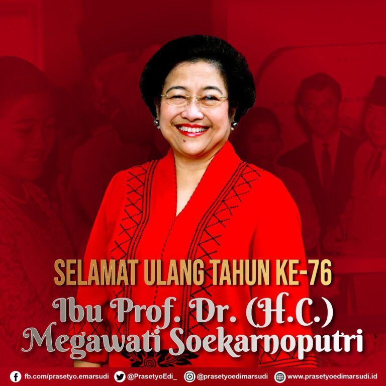 Selamat Ulang Tahun Ibu Prof. Dr. (H.C.) Hj. Megawati Soekarnoputri