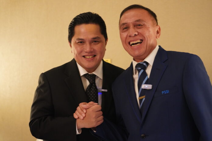 Erick Thoir Bersama mantan Ketum PSSI Mochamad Iriawan (Iwan Bule). Foto PSSI