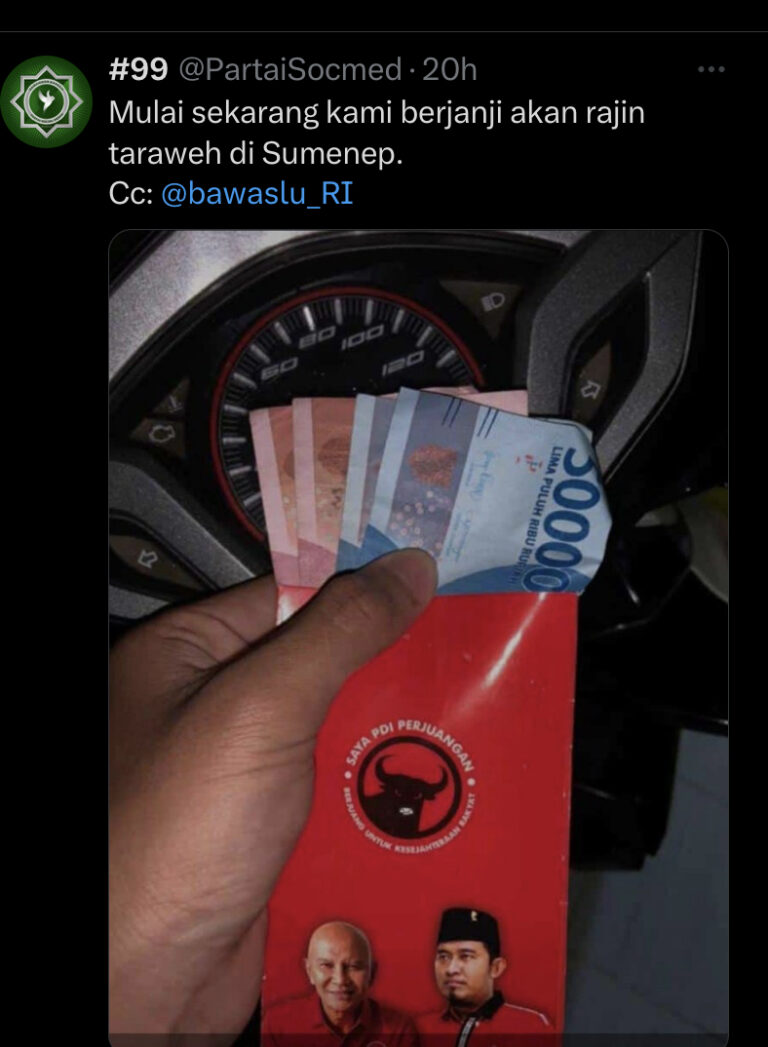 Politikus PDIP Bagi-bagi Amplop Di Masjid, Bawaslu RI: Tempat Ibadah tak Boleh Dijadikan Ajang Politik Praktis