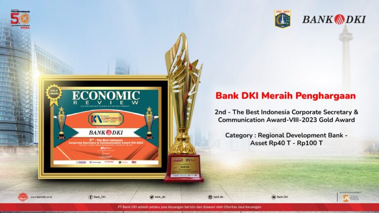 Bank DKI Raih Indonesia Corporate Secretary & Communication Award 2023