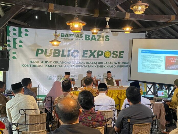 Publik ekspose baznas DKI Jakarta mendapatkan opini WTP dari Kantor Akuntan Publik (KAP) atas laporan keuangan tahun 2022, di Pulau Dua Restaurant, Jakarta Pusat, Selasa (4/4/2023). Foto Intime.