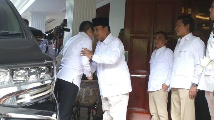 Pertemuan Ketua Umum Gerindra Prabowo Subianto dan Ketua Umum Perindo Hary Tanoe, di Rumah Kertanegara, Jakarta Selatan, Rabu (5/4). Foto istimewa