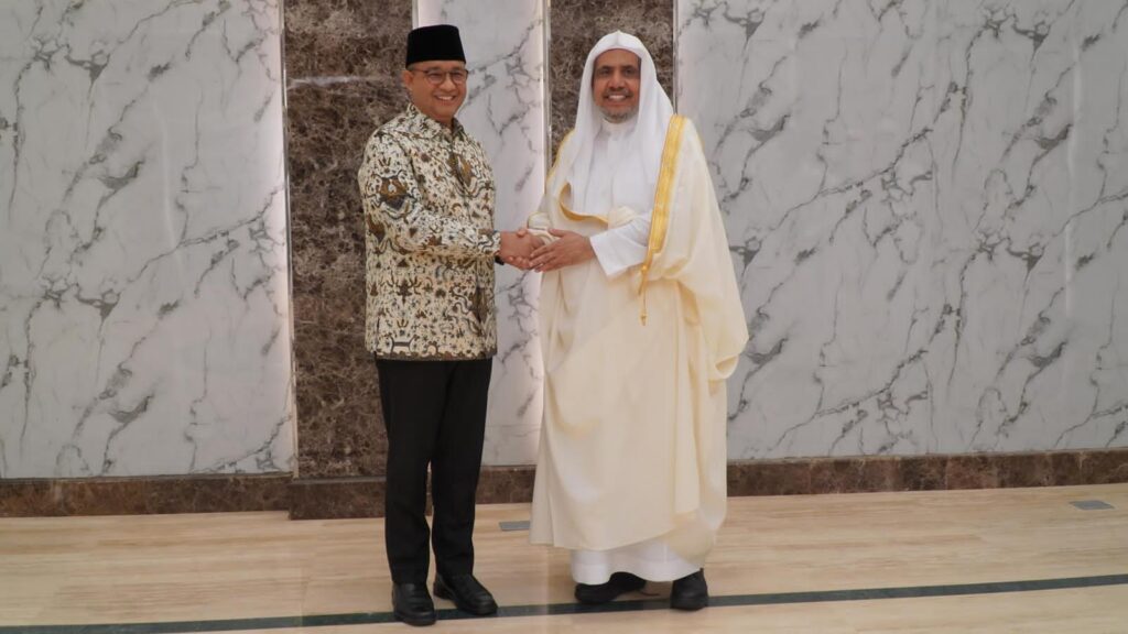 Anies Baswedan Bertemu Sekjen Liga Muslim Dunia, Muhammad bin Abdul Karim Issa di Sekretariat Muslim World League di Jeddah, Arab Saudi | Foto: Ist.