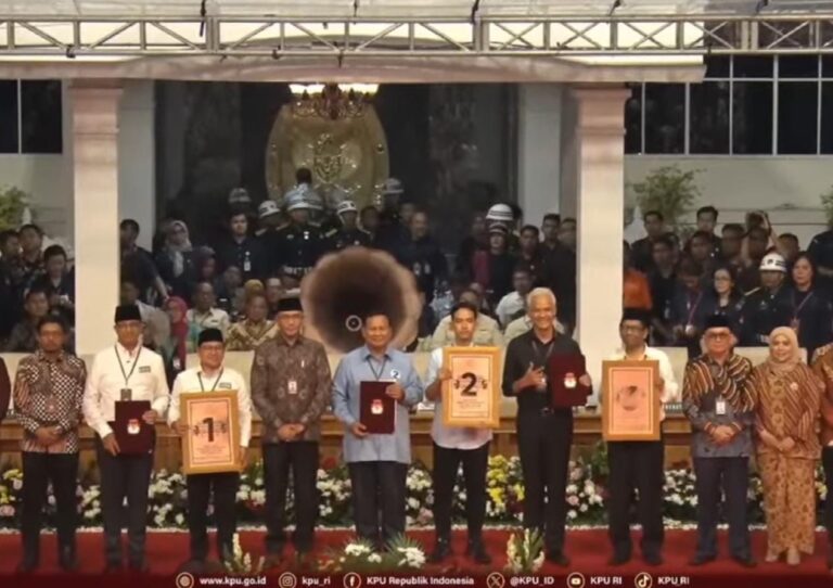 Anies-Imin Nomor Urut 01, Prabowo-Gibran 02, dan Ganjar-Mahfud 03
