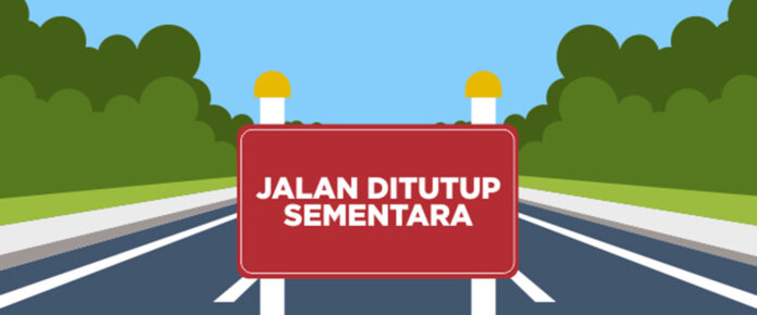 Ilustrasi penutupan jalan