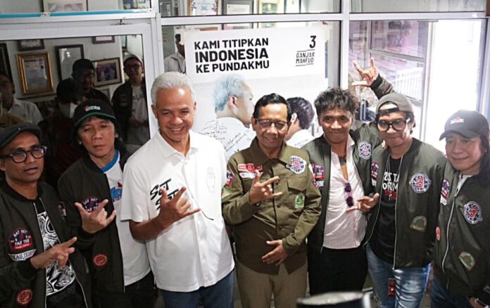 Slank dan capres Ganjar Pranowo. Foto: Instagram/Slank