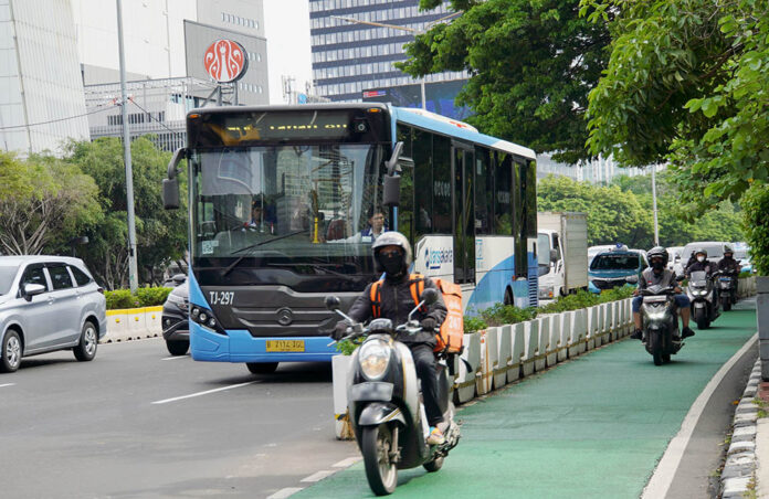 Jalur sepeda di Jakarta