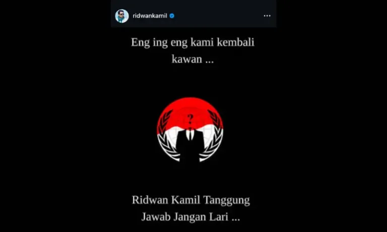 Akun Instagram Ridwan Kamil Diduga Diretas, Muncul Pesan Misterius: Jangan Lari dari Tanggung Jawab