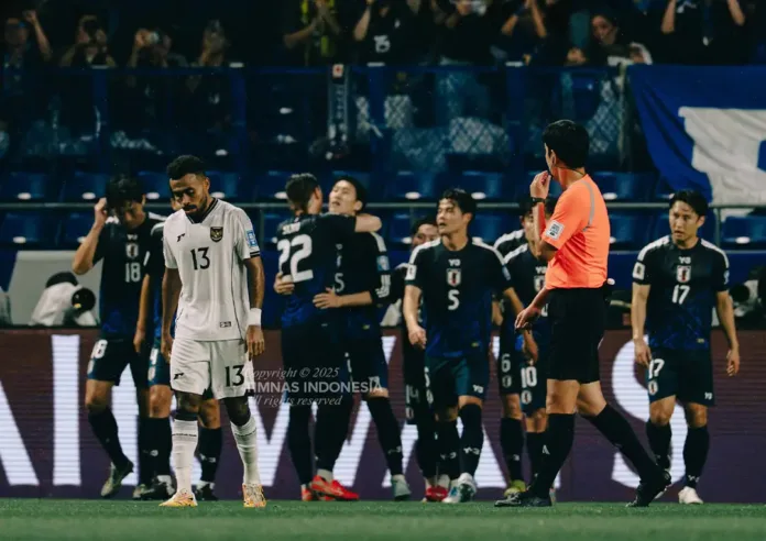 Pertandingan Jepang vs Indonesia di Suita City Football Stadium, Selasa (10/6) petang. Foto: PSSI/Timnas Indonesia